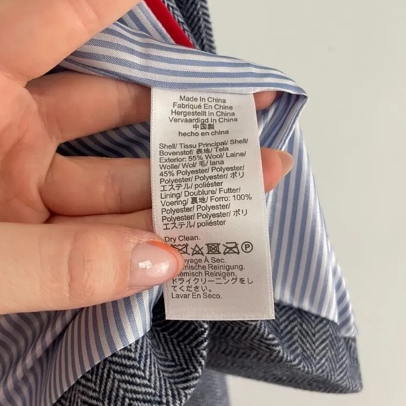 New Herringbone wool-blend schoolboy‎ blazer - Picture 6 of 8